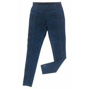 Lucy Blue Geometric Print Full Length Active Pants